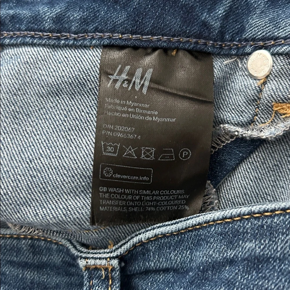 H&M Navy Curvy Jegging Jeans - Women's Stretch Denim - Picture 3 of 4